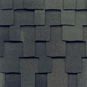 Close-up photo of GAF's Grand Canyon Stormcloud Gray shingle swatch