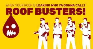 When Your Roof is Leaking Who Ya Gonna Call? Roof Busters!