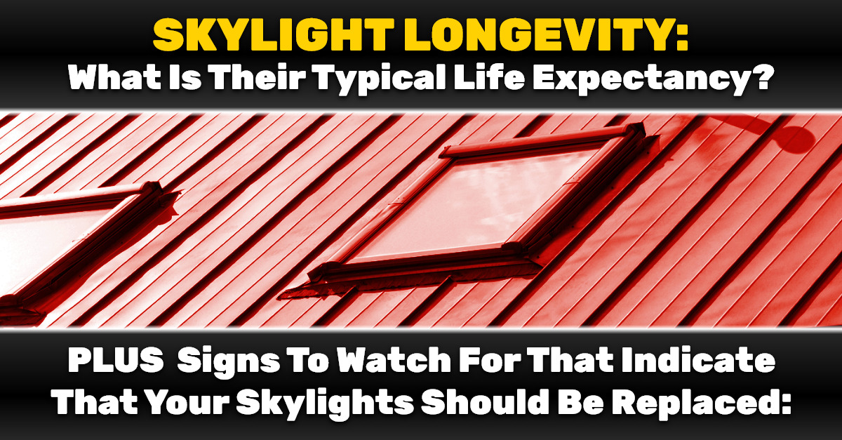 background of skylights on roof