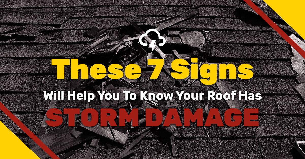 Black and white image of roof with significant shingle damage, 7 Signs Will Help You to Know Your Roof Has Storm Damage